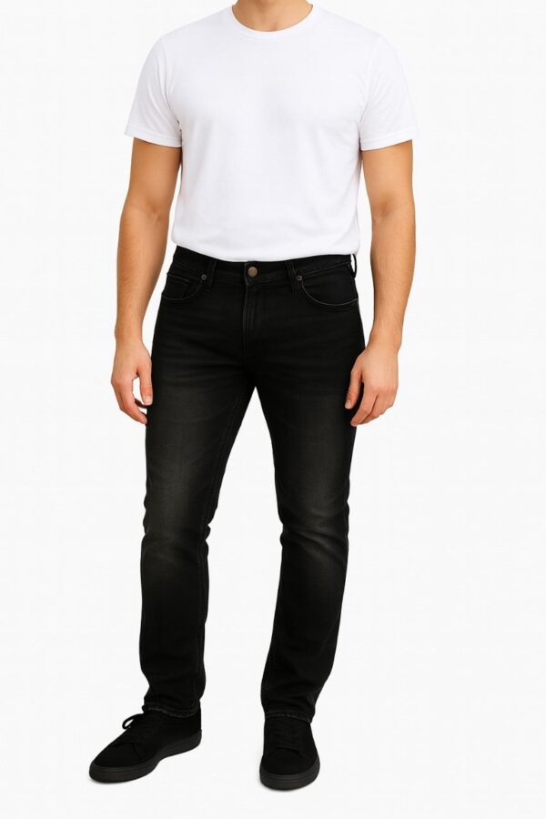 Men’s Slim Fit Black Denim Jeans – Stretchable